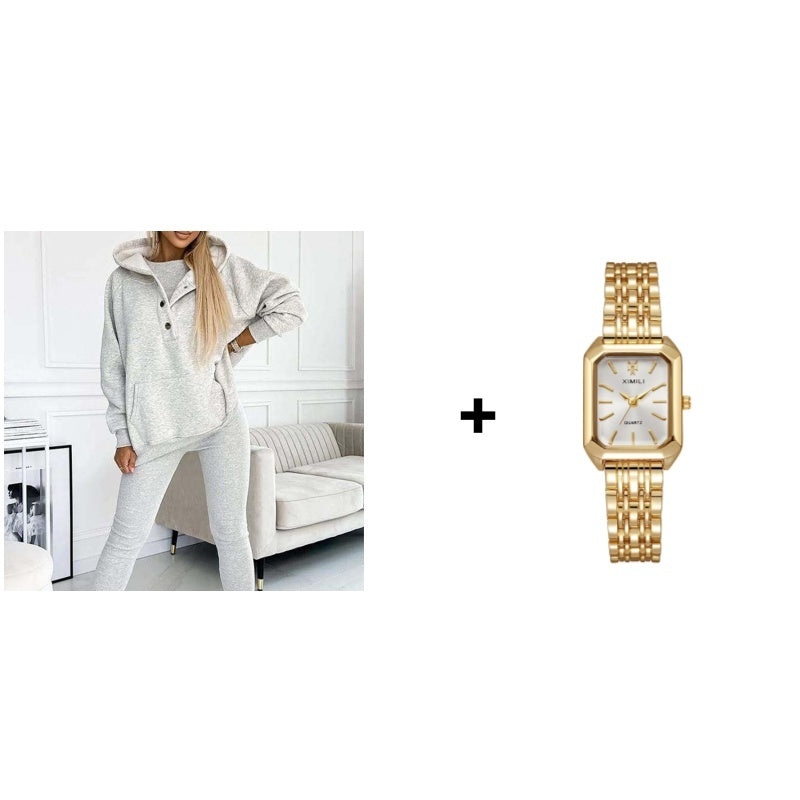 Hooded Casual and Comfortable Sweatshirt Suit