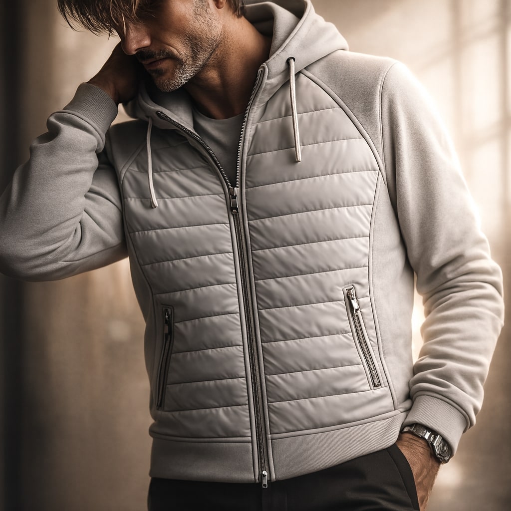 Marco Quilted Zip Hoodie