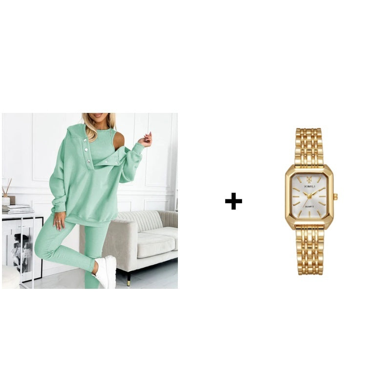 Hooded Casual and Comfortable Sweatshirt Suit