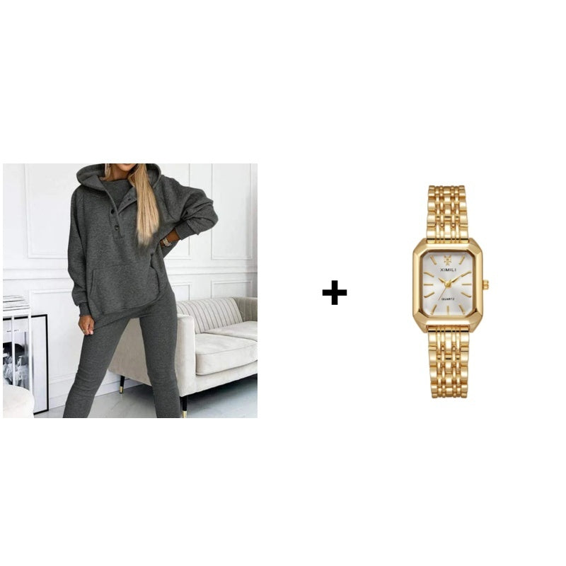 Hooded Casual and Comfortable Sweatshirt Suit