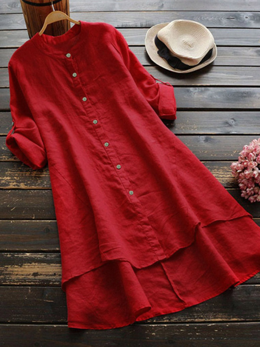 Sable Linen Shirt Dress