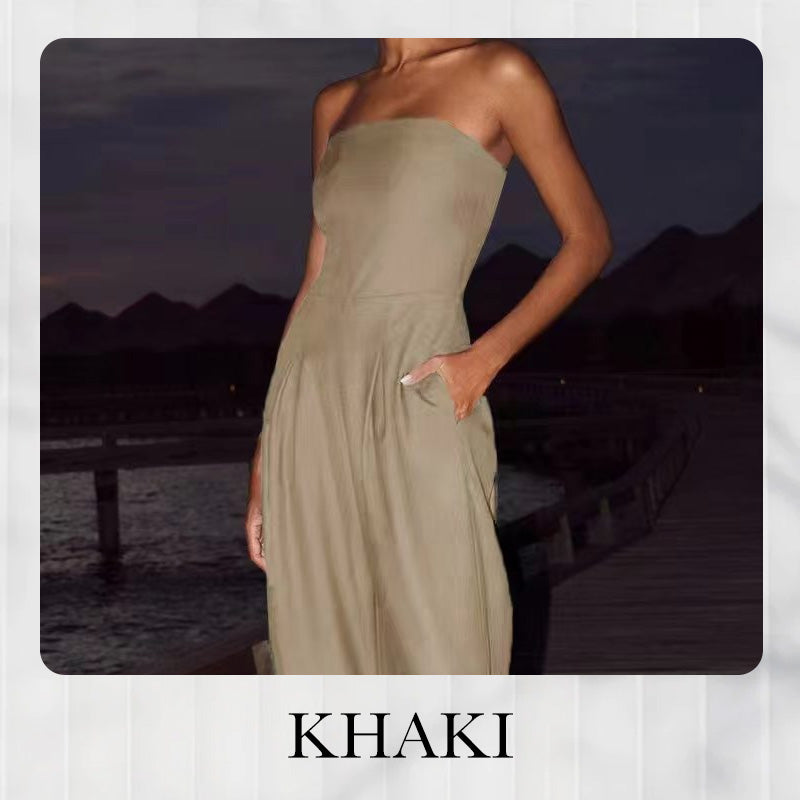 Women's Off Shoulder Wide Leg Jumpsuit