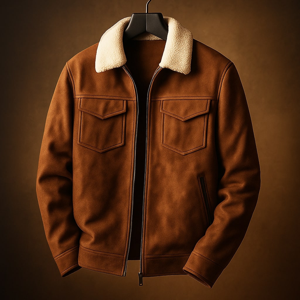 Benton Shearling-Collar Jacket