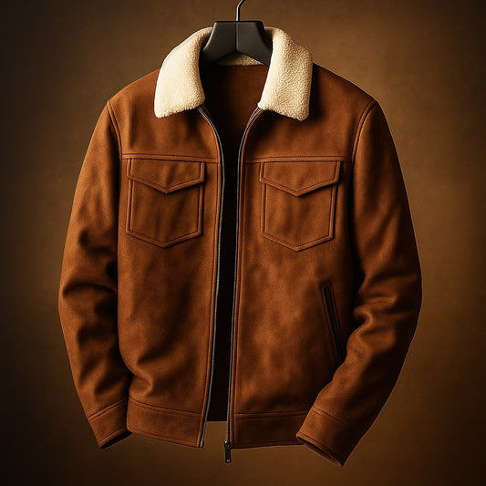 Benton Shearling-Collar Jacket