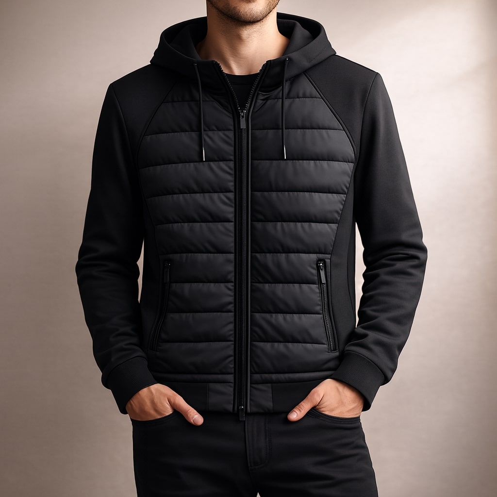 Marco Quilted Zip Hoodie