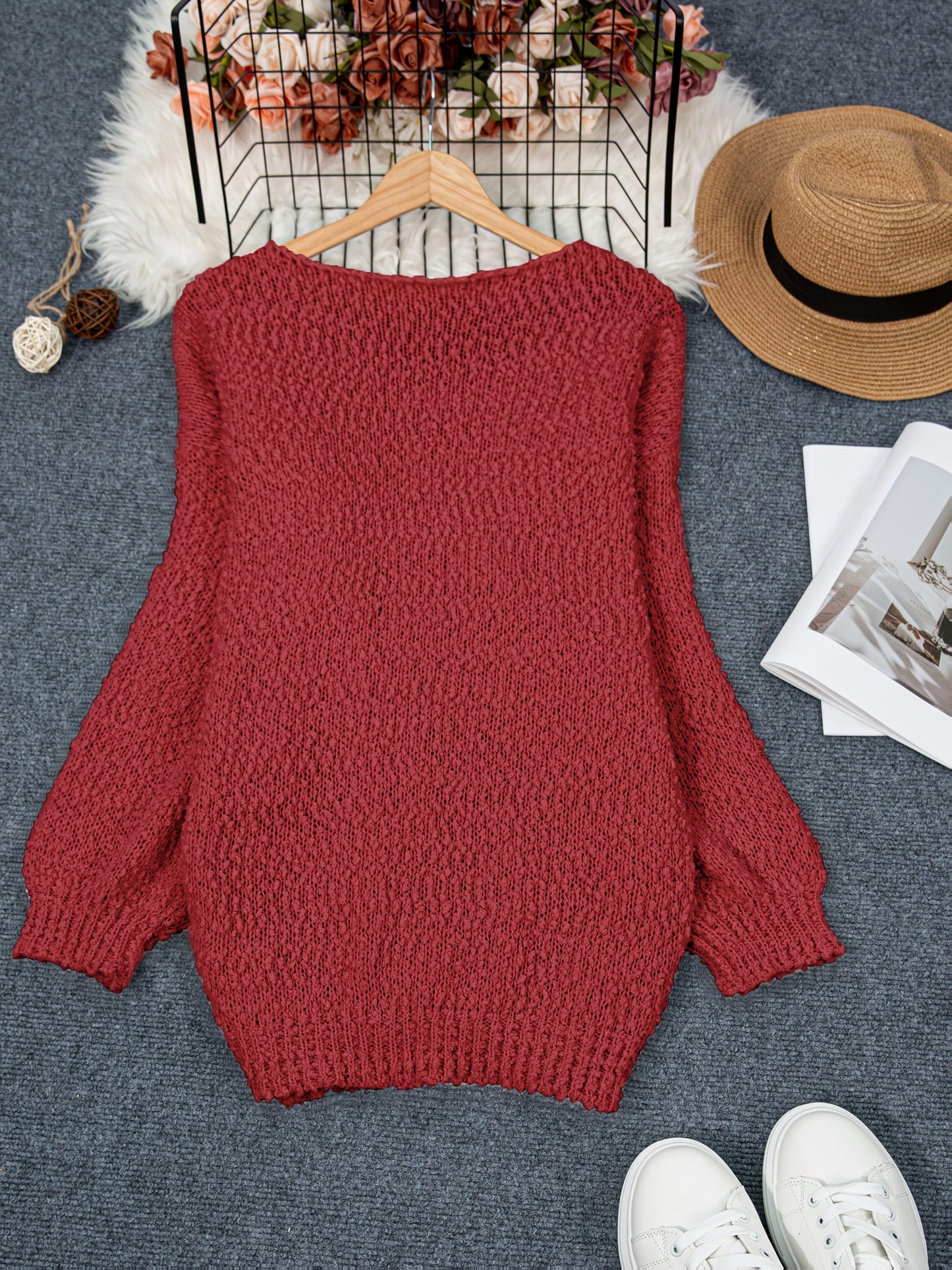 Donnette - Round Neck Long Sleeve Sweater