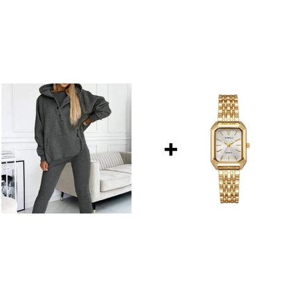 Hooded Casual and Comfortable Sweatshirt Suit