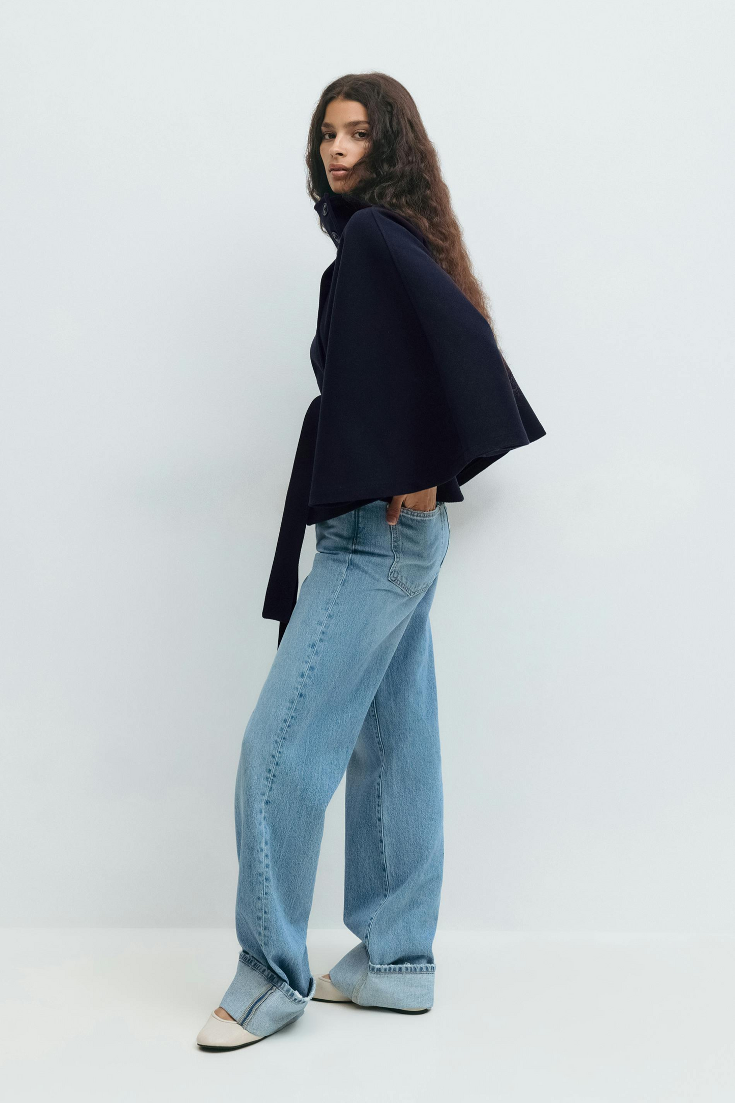 OLIVIA | Belted Cape Jacket