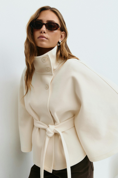 OLIVIA | Belted Cape Jacket
