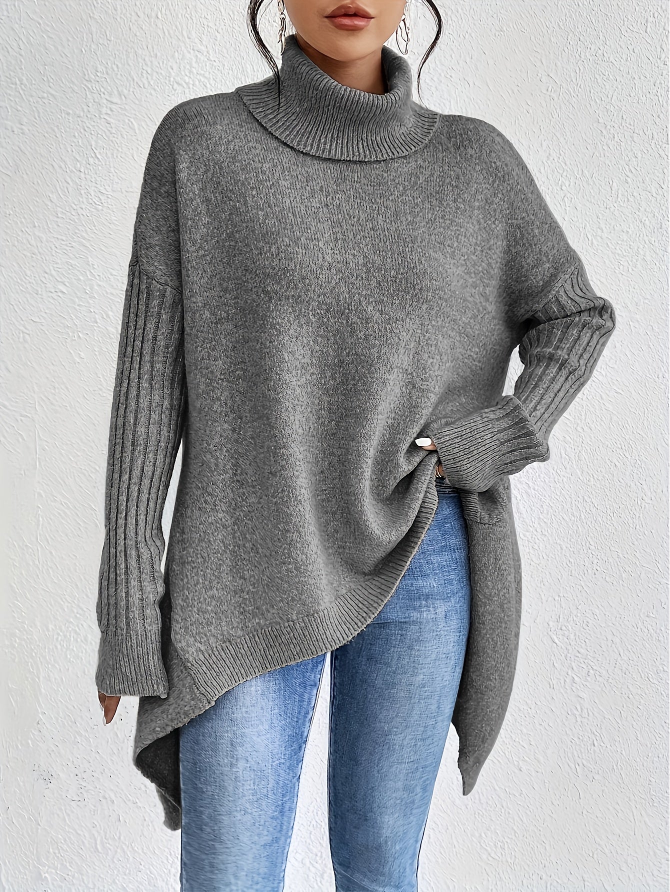 Aura Soft High Neck Jumper.