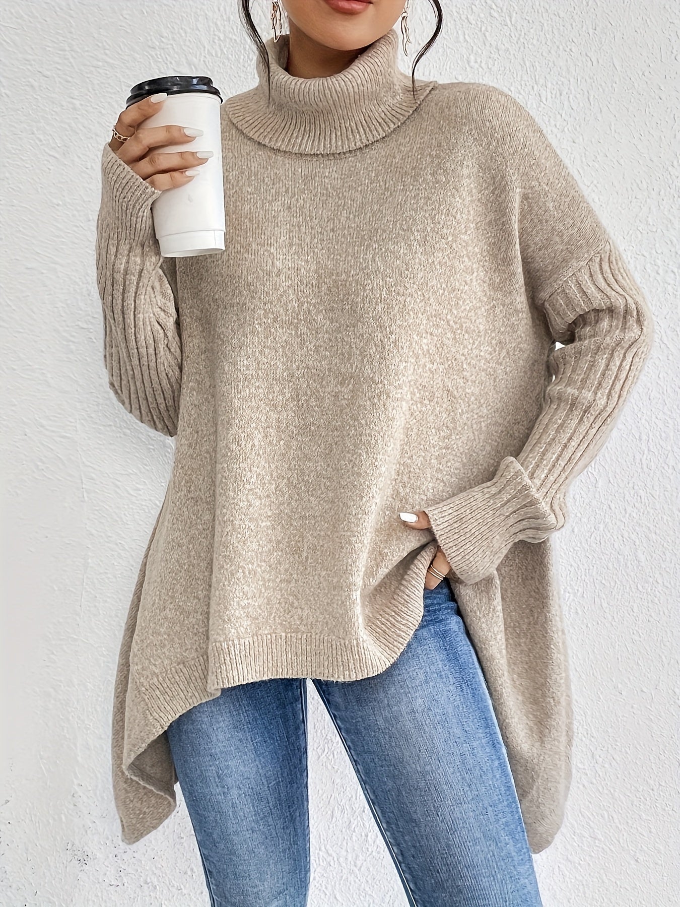 Aura Soft High Neck Jumper.