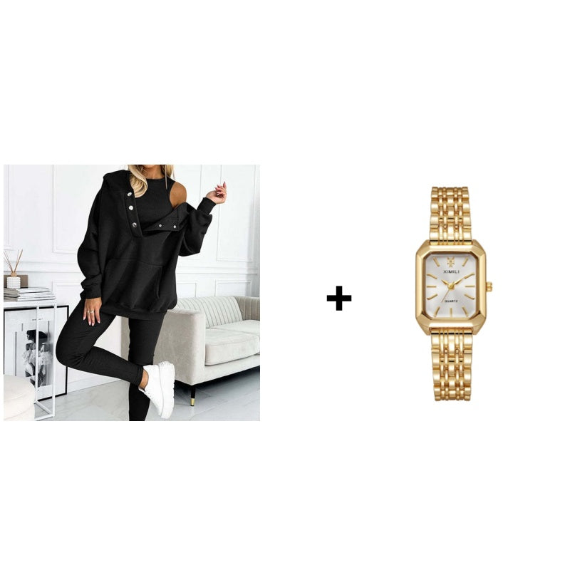 Hooded Casual and Comfortable Sweatshirt Suit