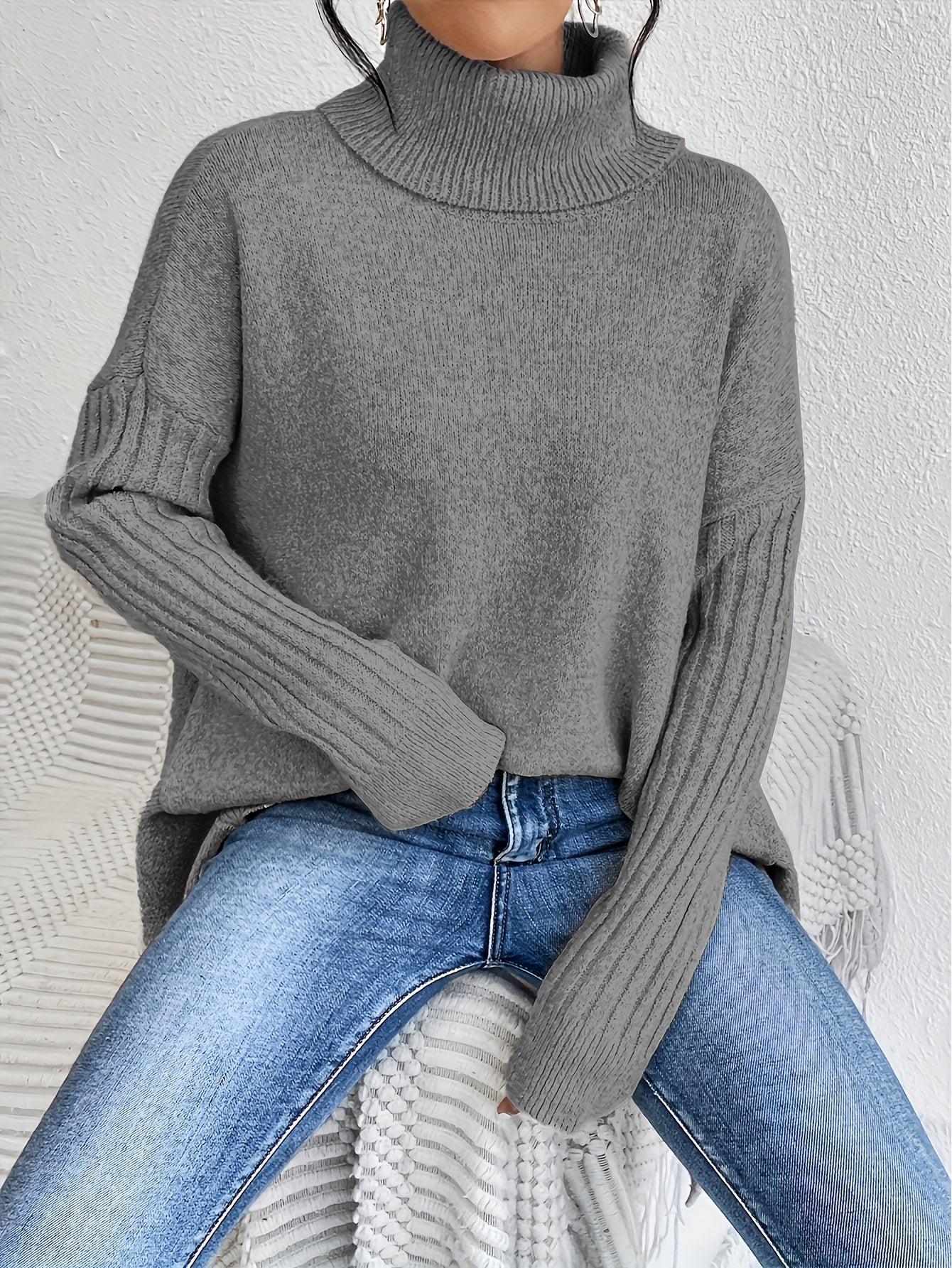 Aura Soft High Neck Jumper.