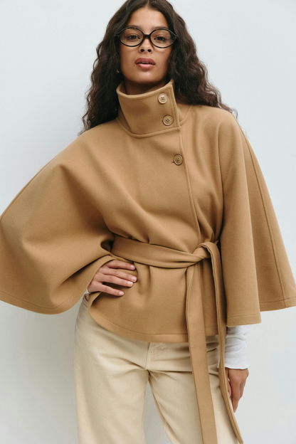 OLIVIA | Belted Cape Jacket