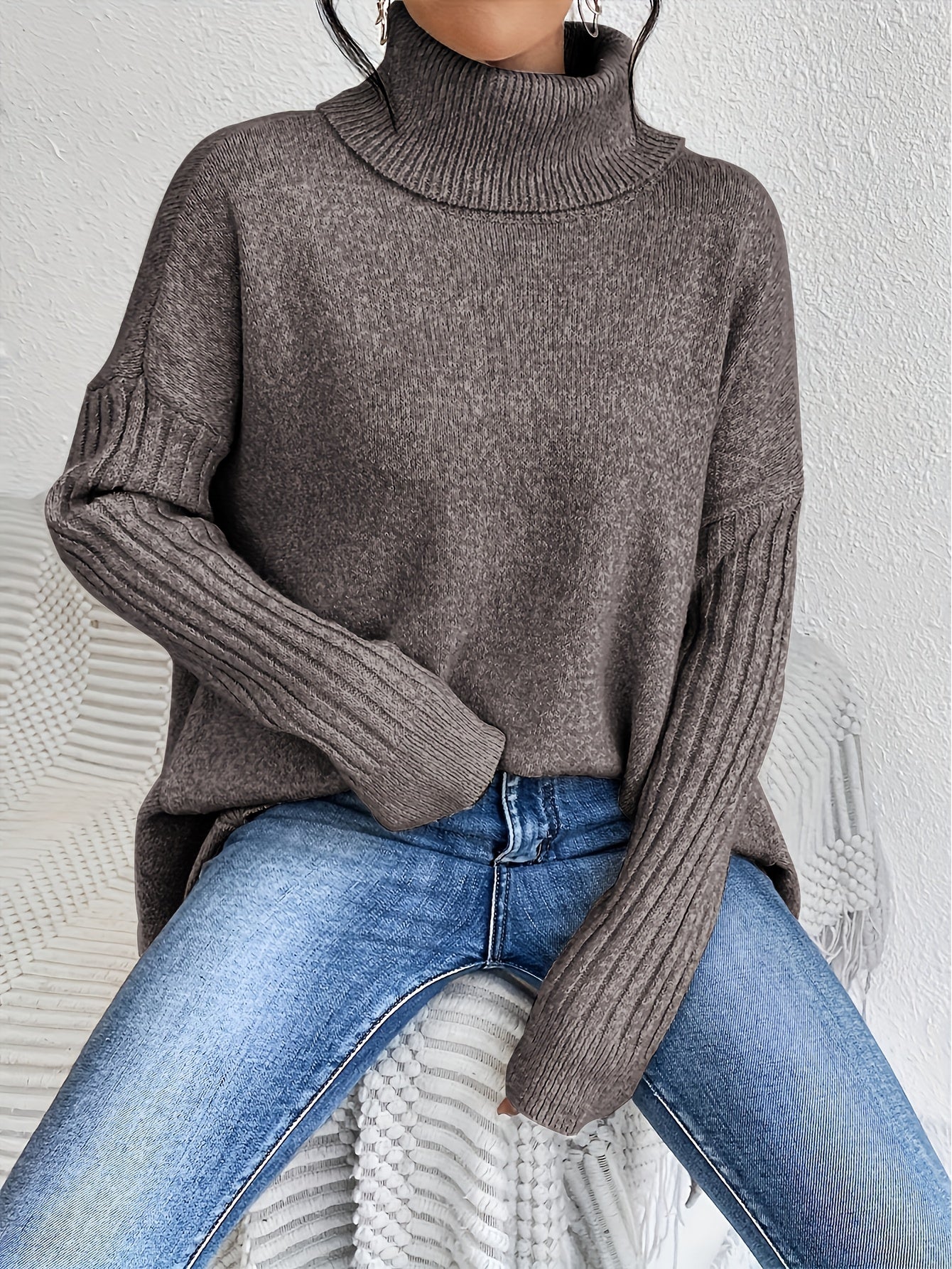 Aura Soft High Neck Jumper.
