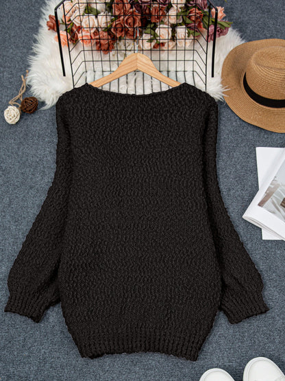 Donnette - Round Neck Long Sleeve Sweater