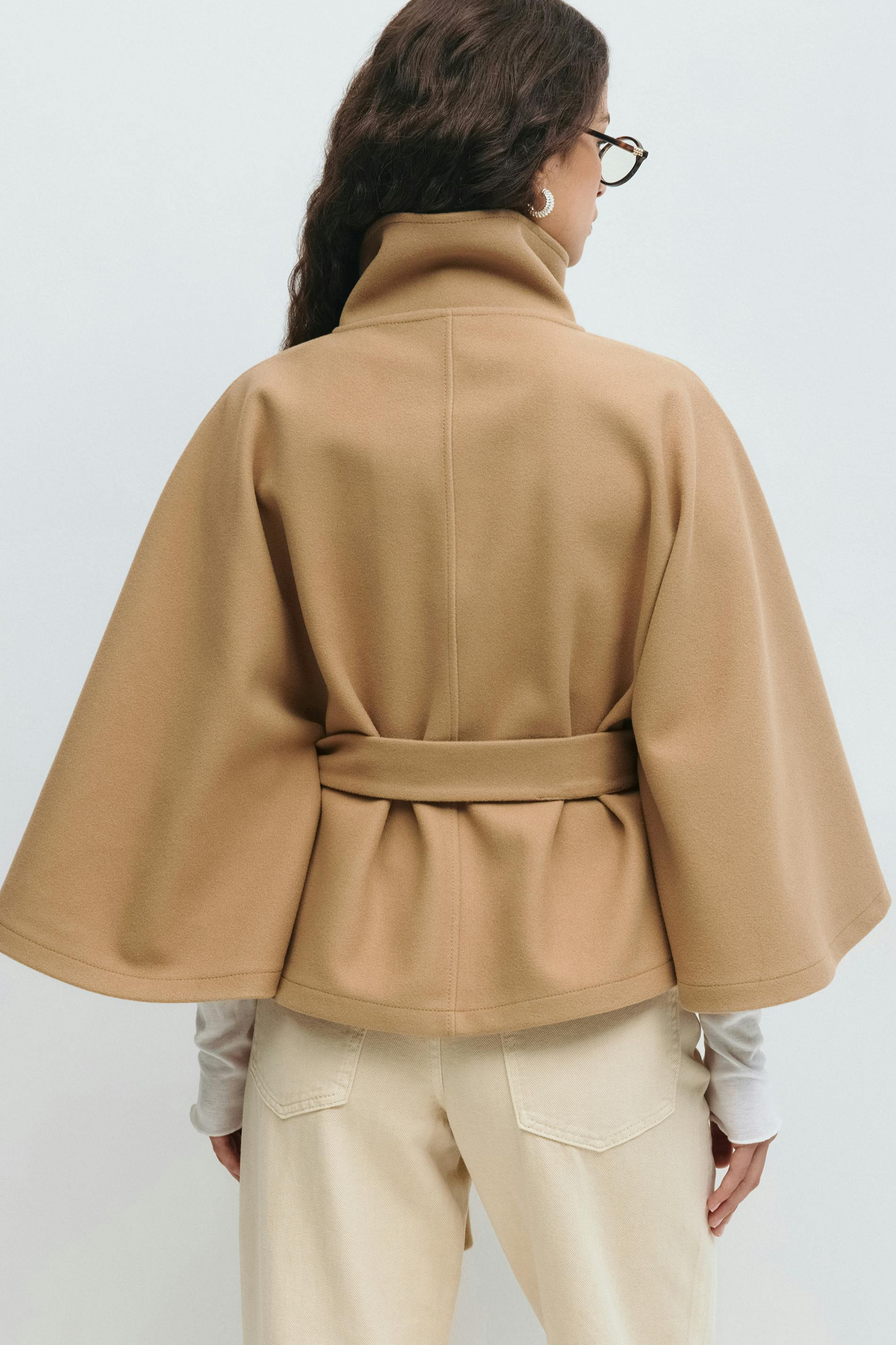 OLIVIA | Belted Cape Jacket