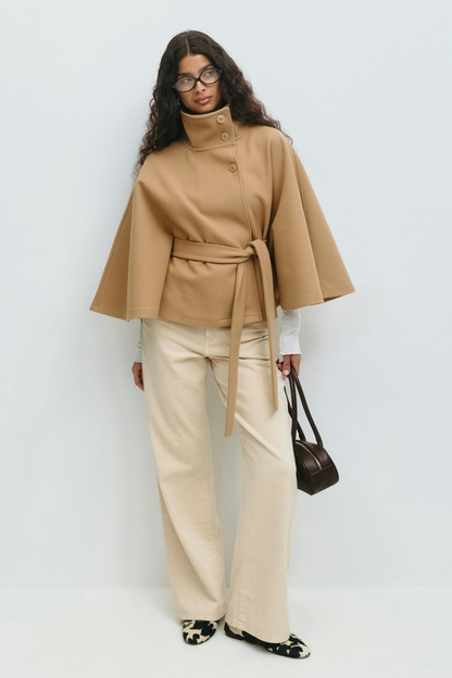 OLIVIA | Belted Cape Jacket