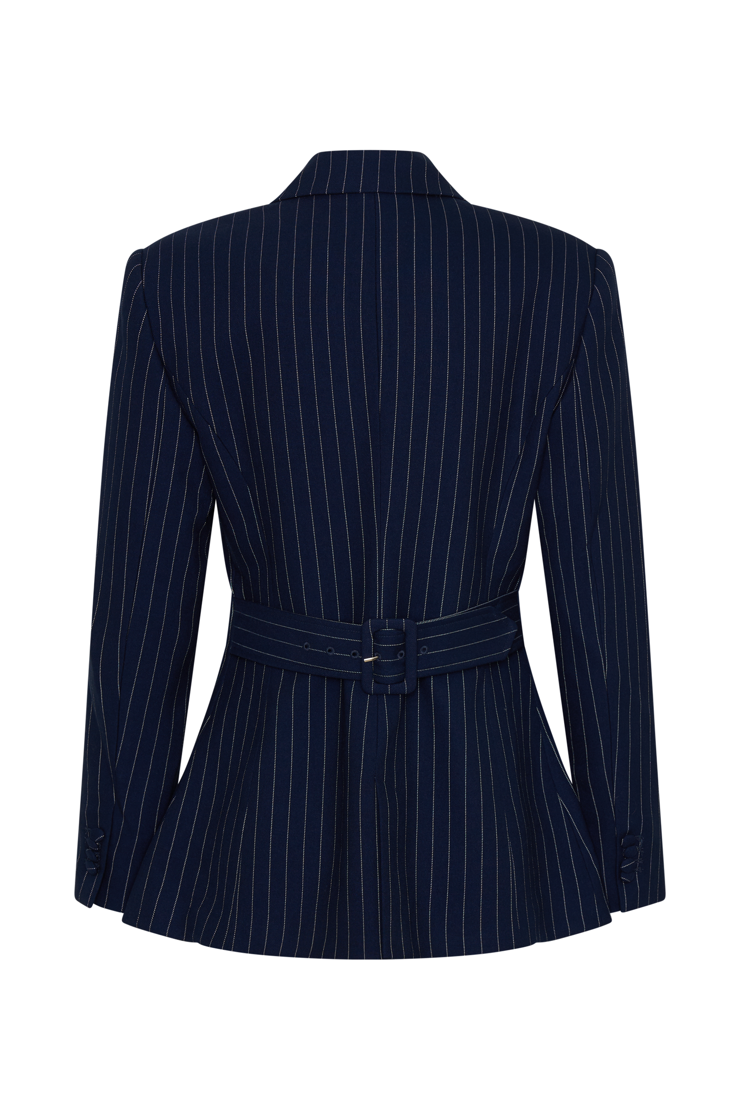 Bellamy Cinched Blazer - Navy Pinstripe
