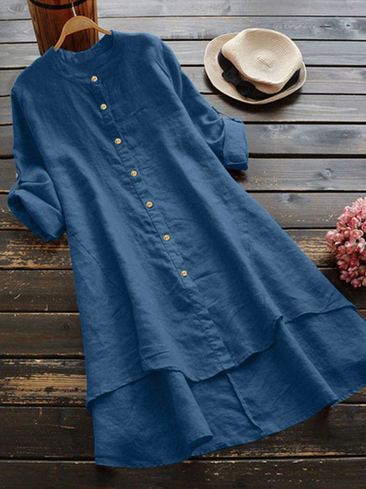 Sable Linen Shirt Dress