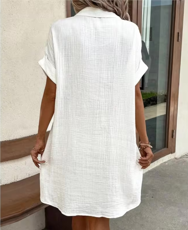 Button Down Polo Style Shirt Dress