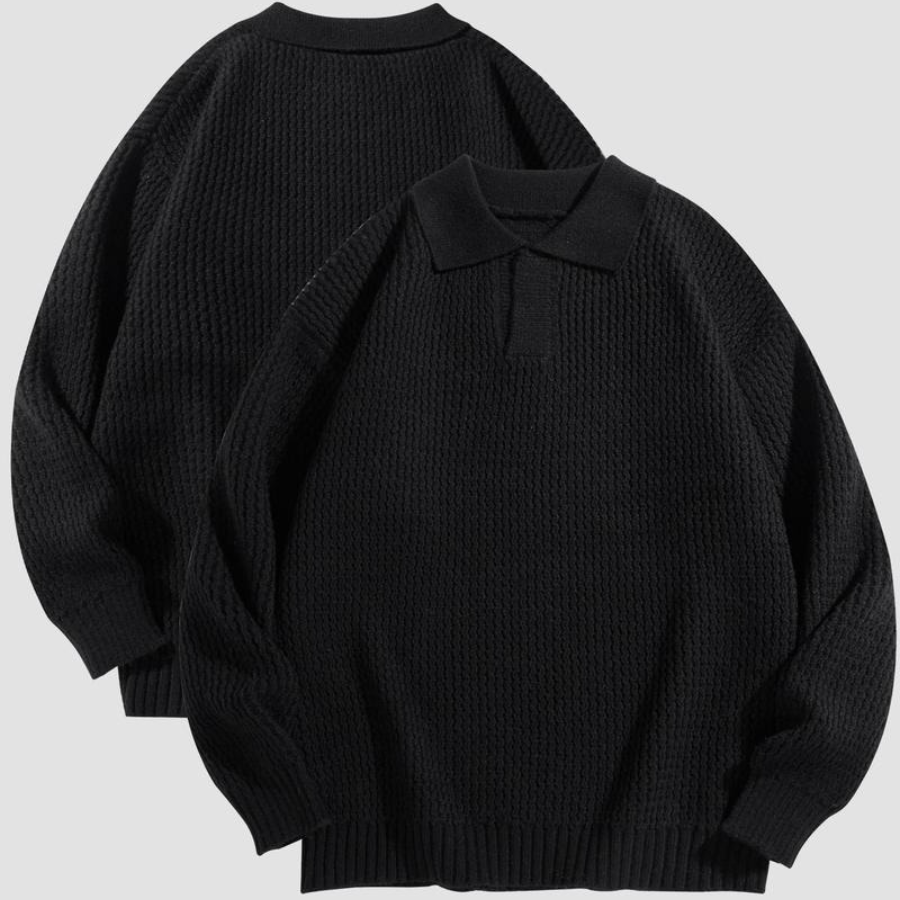 Marcus Waffle Knit Collared Shirt