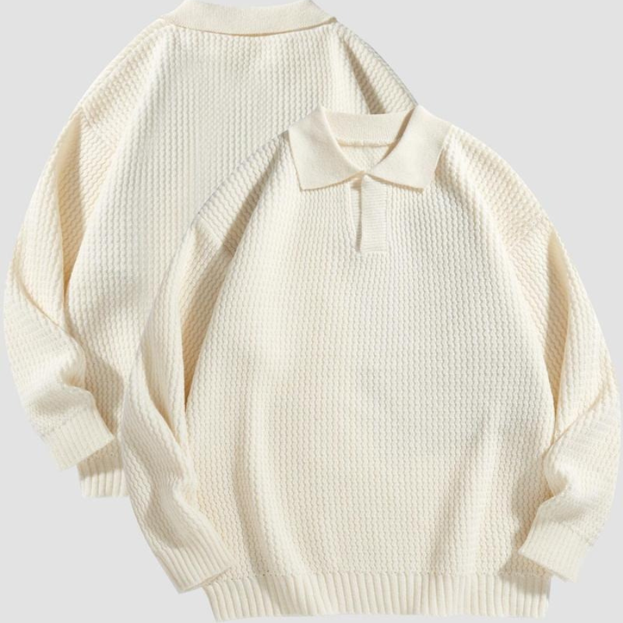 Marcus Waffle Knit Collared Shirt