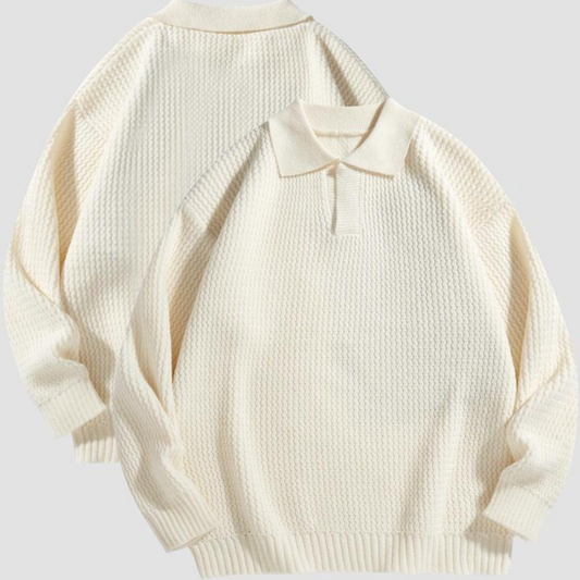 Marcus Waffle Knit Collared Shirt