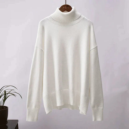 Amélie Oversized Cotton Roll‑Neck Jumper