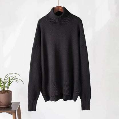 Amélie Oversized Cotton Roll‑Neck Jumper