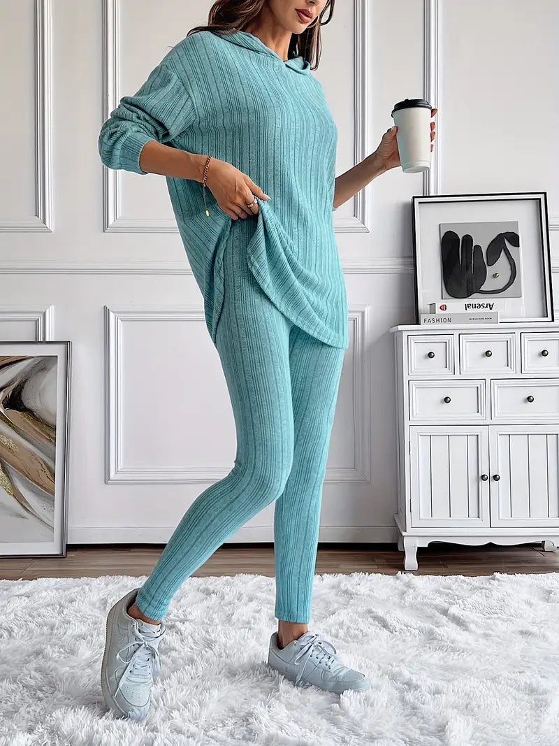 Soho Ribbed Knit Lounge Set
