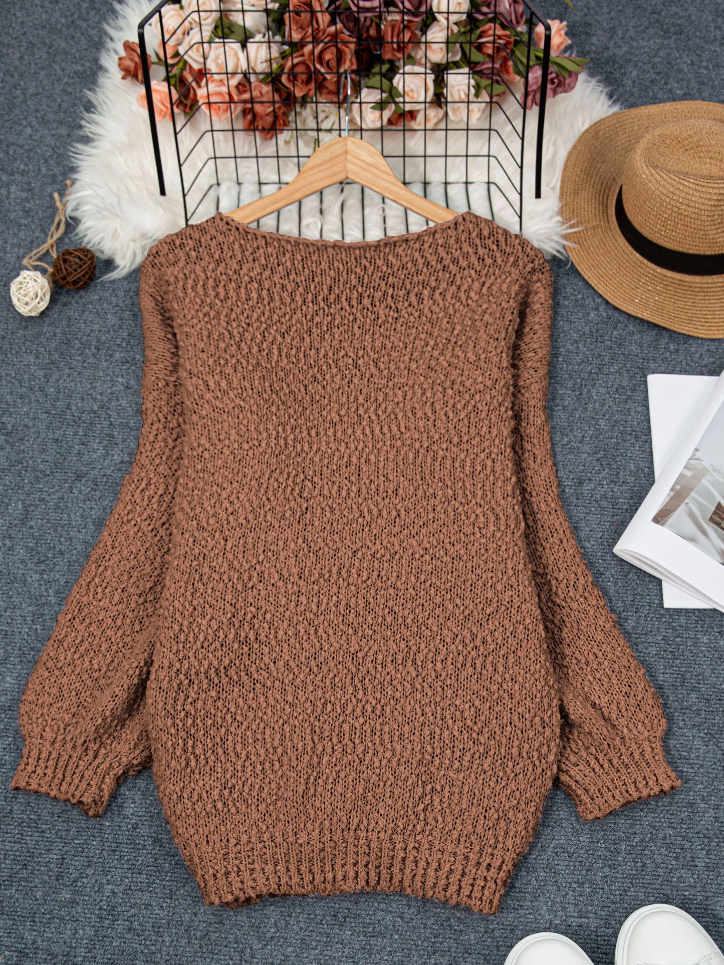 Donnette - Round Neck Long Sleeve Sweater
