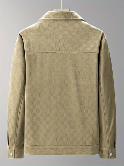 Mavrick Checkered Suede Jacket