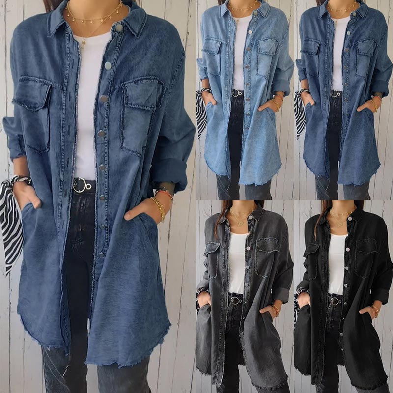 Amelie Trendy Oversized Denim Shirt Dress