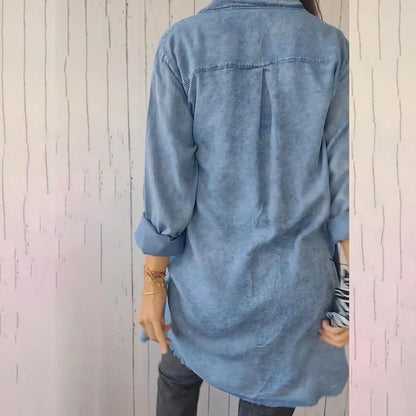Amelie Trendy Oversized Denim Shirt Dress