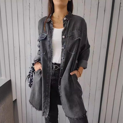 Amelie Trendy Oversized Denim Shirt Dress