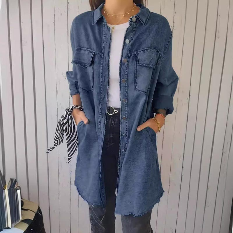Amelie Trendy Oversized Denim Shirt Dress