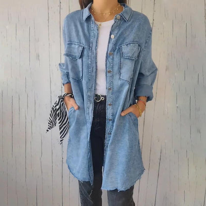 Amelie Trendy Oversized Denim Shirt Dress