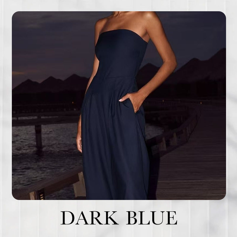 Women's Off Shoulder Wide Leg Jumpsuit